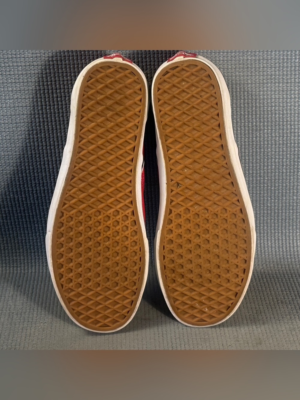Vans Off The Wall Red & Black Flame Checkered Slip-On Sneakers Men’s Size 9.5 - Picture 8 of 9